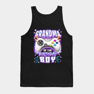 Grandma Of The Birthday Boy Matching Video Gamer Party Tank Top